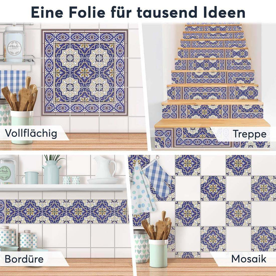 Fliesenaufkleber Selbstklebend Anwendung - Arabic Tiles