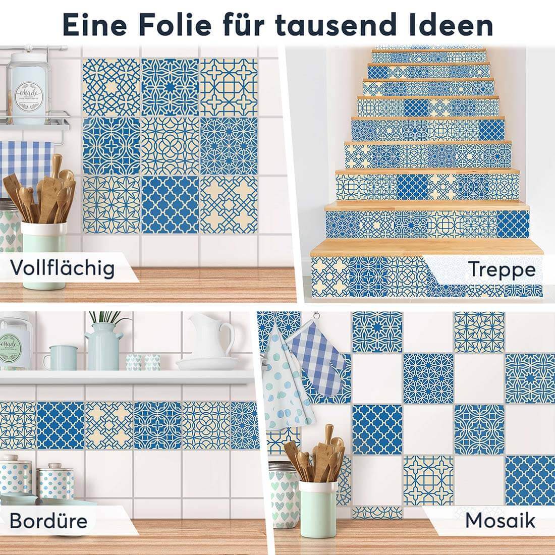 Fliesenaufkleber Selbstklebend Anwendung - Pattern Design