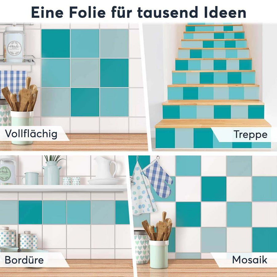 Fliesenaufkleber Selbstklebend Anwendung - Türkiston