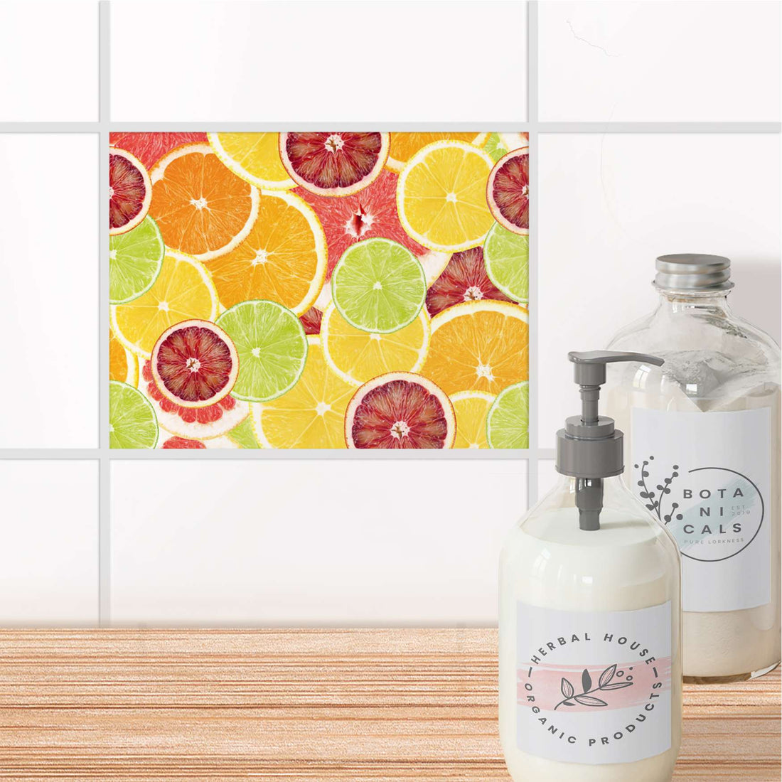 Fliesenfolie Bad - Citrus
