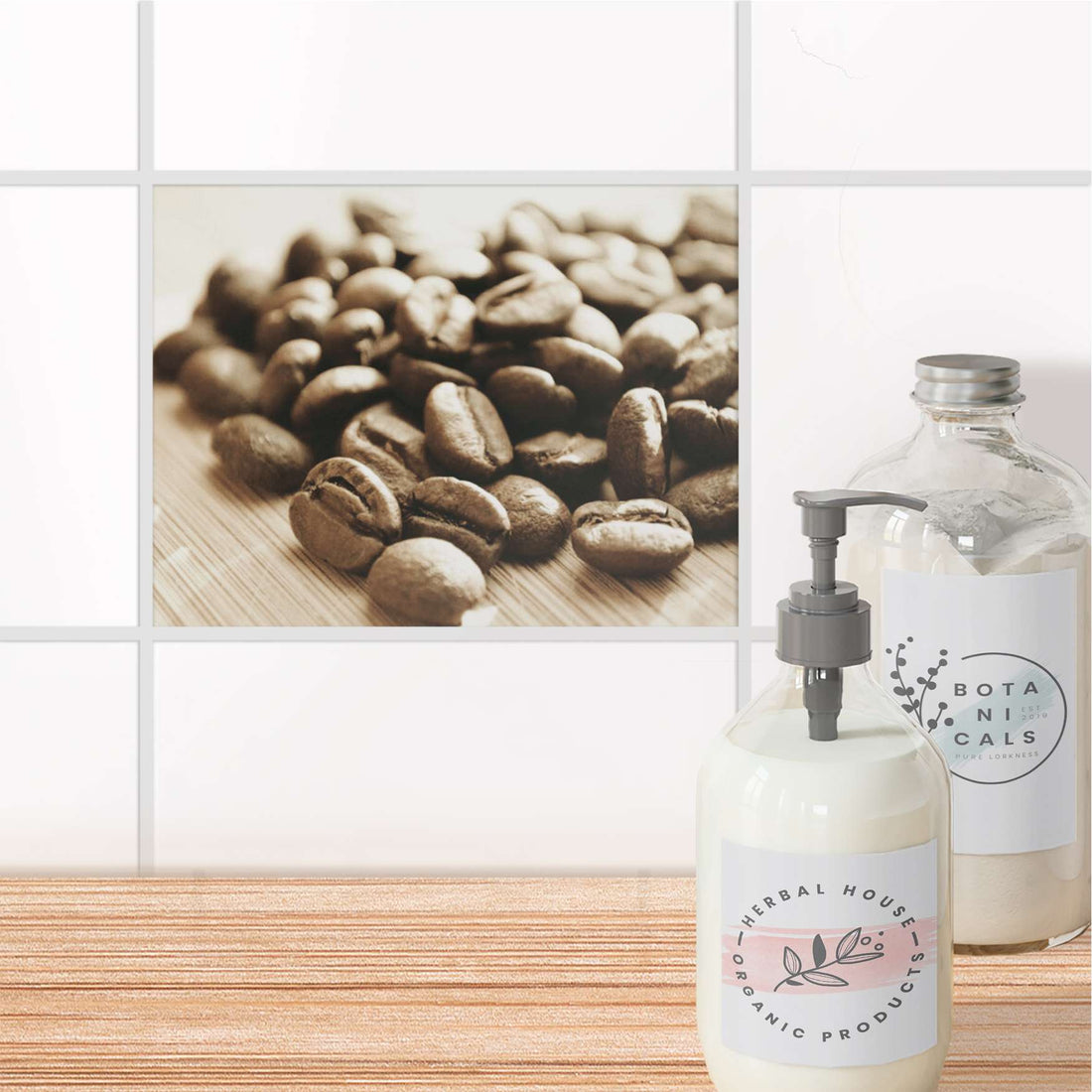 Fliesenfolie Bad - Coffee Beans