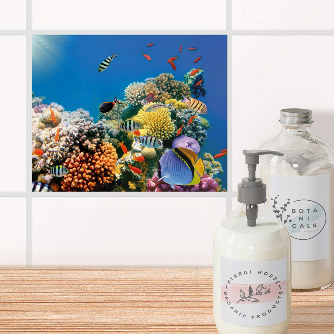Fliesenfolie Bad - Coral Reef