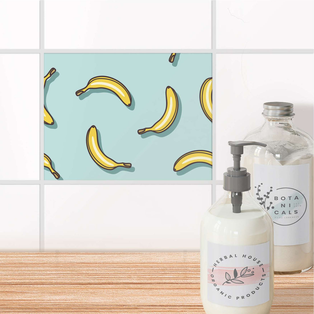 Fliesenfolie Bad - Hey Banana