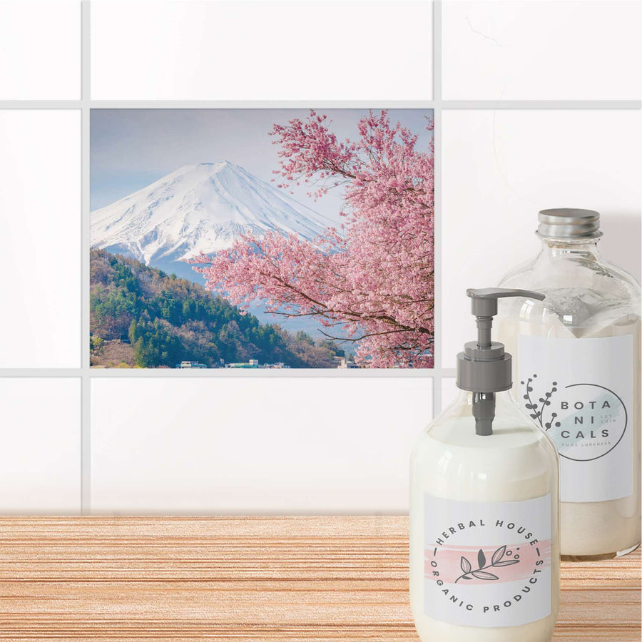 Fliesenfolie Bad - Mount Fuji