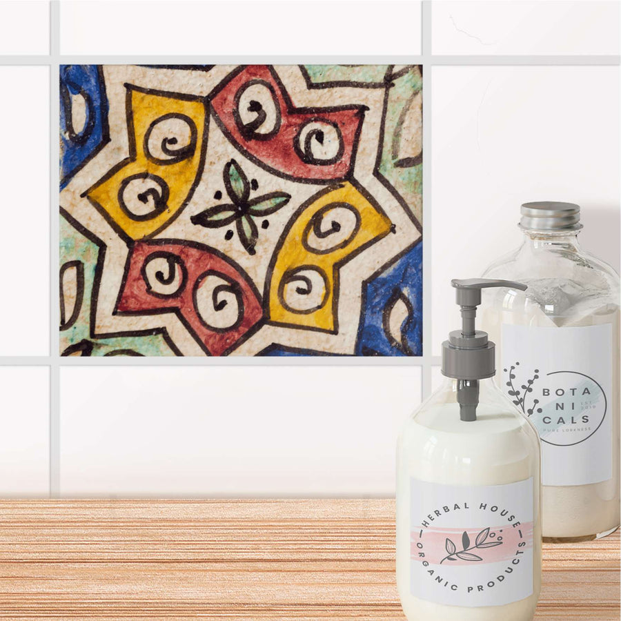 Fliesenfolie Bad - Spanish Tile 6