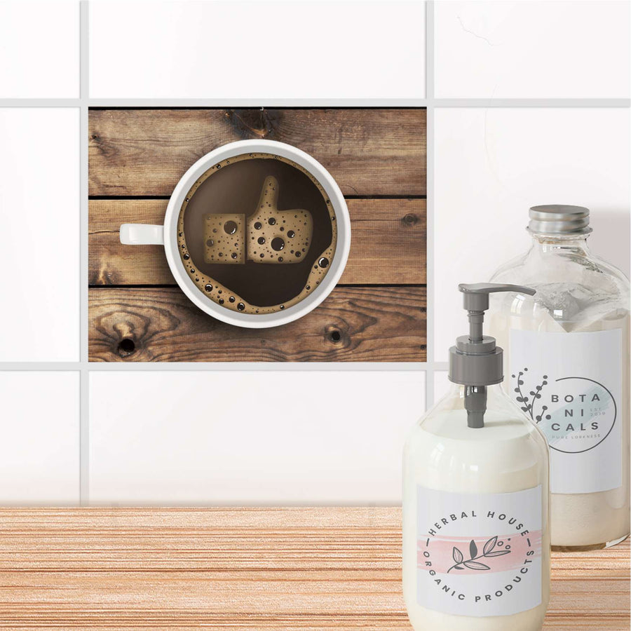 Fliesenfolie Bad - Sweet Coffee