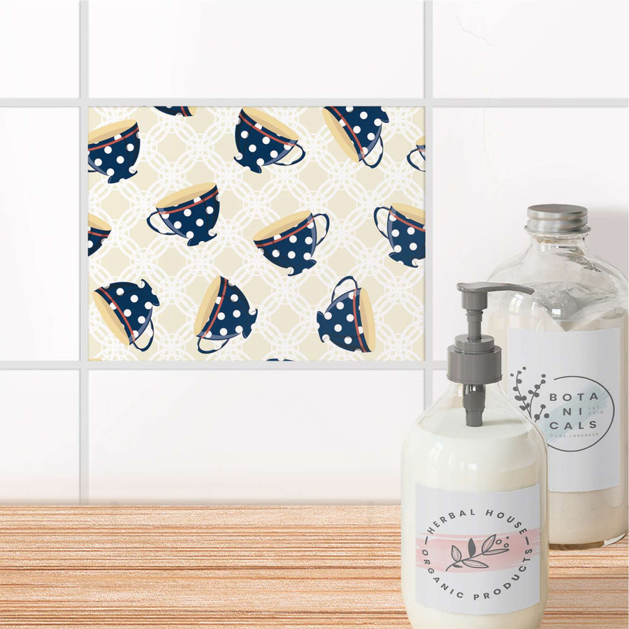 Fliesenfolie Bad - Teatime