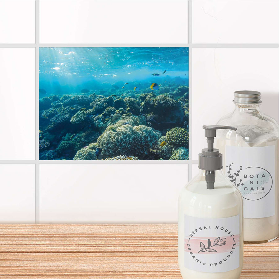 Fliesenfolie Bad - Underwater World