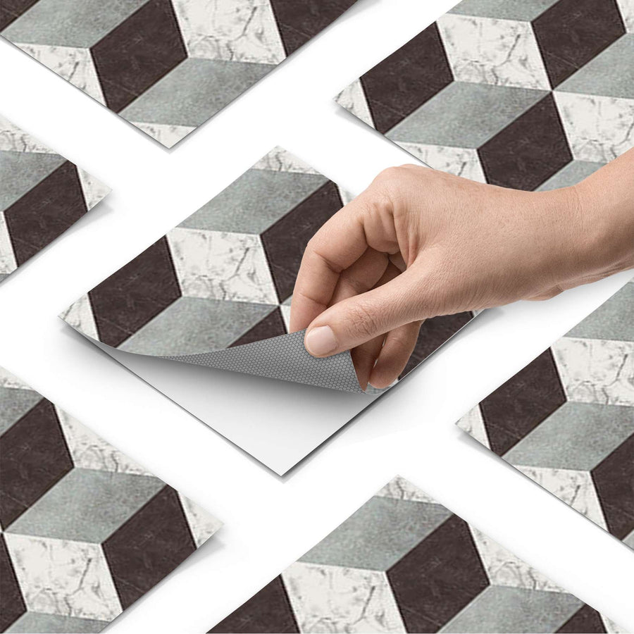 Fliesenfolie - 3D Marmor Cubes - Do-it-yourself - creatisto pds1