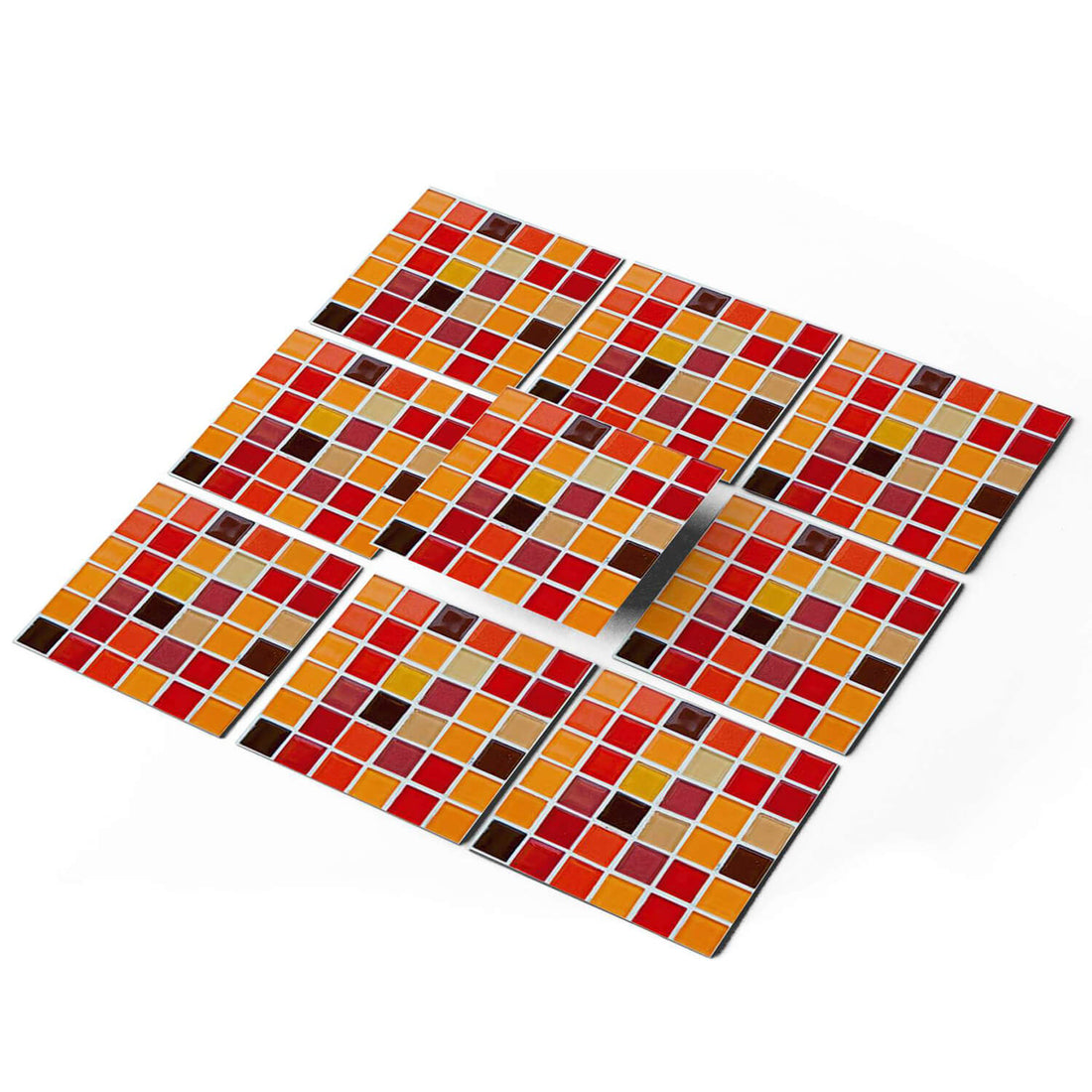 Fliesenfolie - Mosaik Rot-Orange - Do-it-yourself - creatisto pds1
