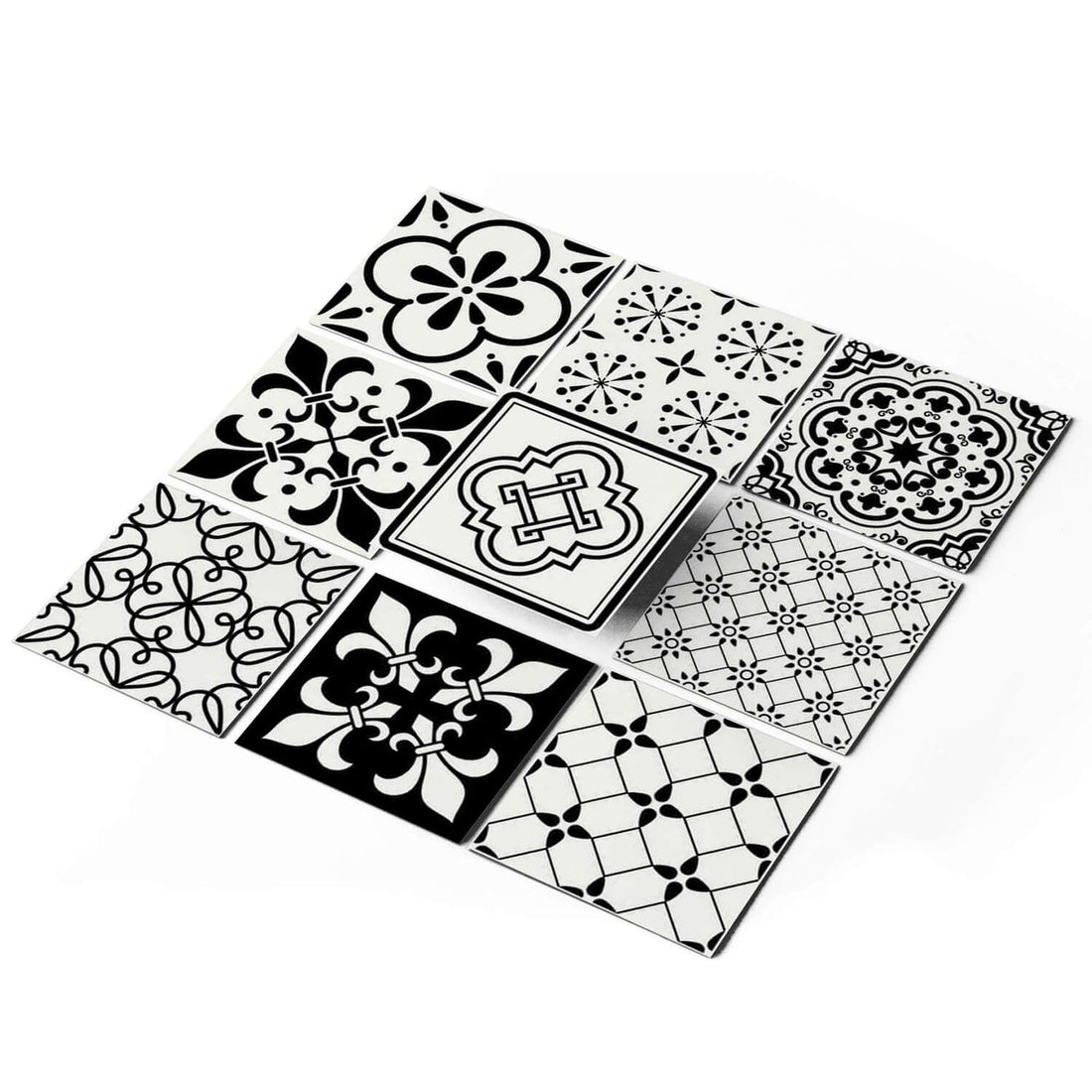 Fliesenfolie - Schwarz weiße Fantasie - Do-it-yourself - creatisto pds1