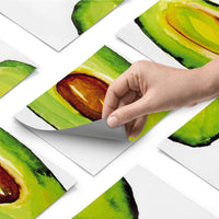 Fliesenfolie - Avocado halb und halb - Do-it-yourself - creatisto pds1