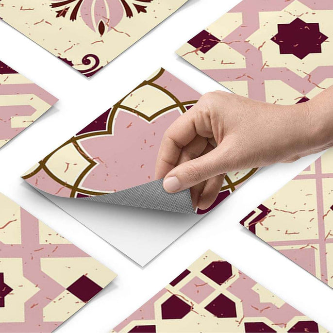 Klebefliesen rechteckig Mediterranean Tile Set - Red Purple - Paket - creatisto pds1