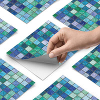 Klebefliesen rechteckig Mosaik Grün-Blau - Paket - creatisto pds1
