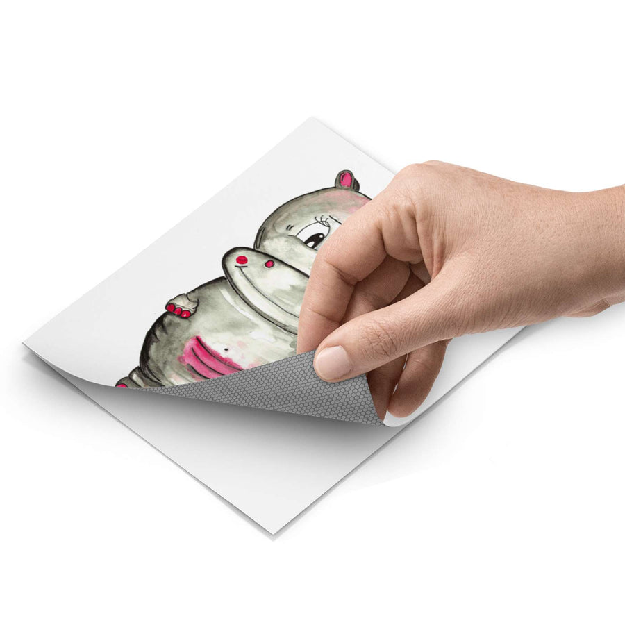 Fliesenfolie - Nilpferd mit Herz - Do-it-yourself - creatisto pds1