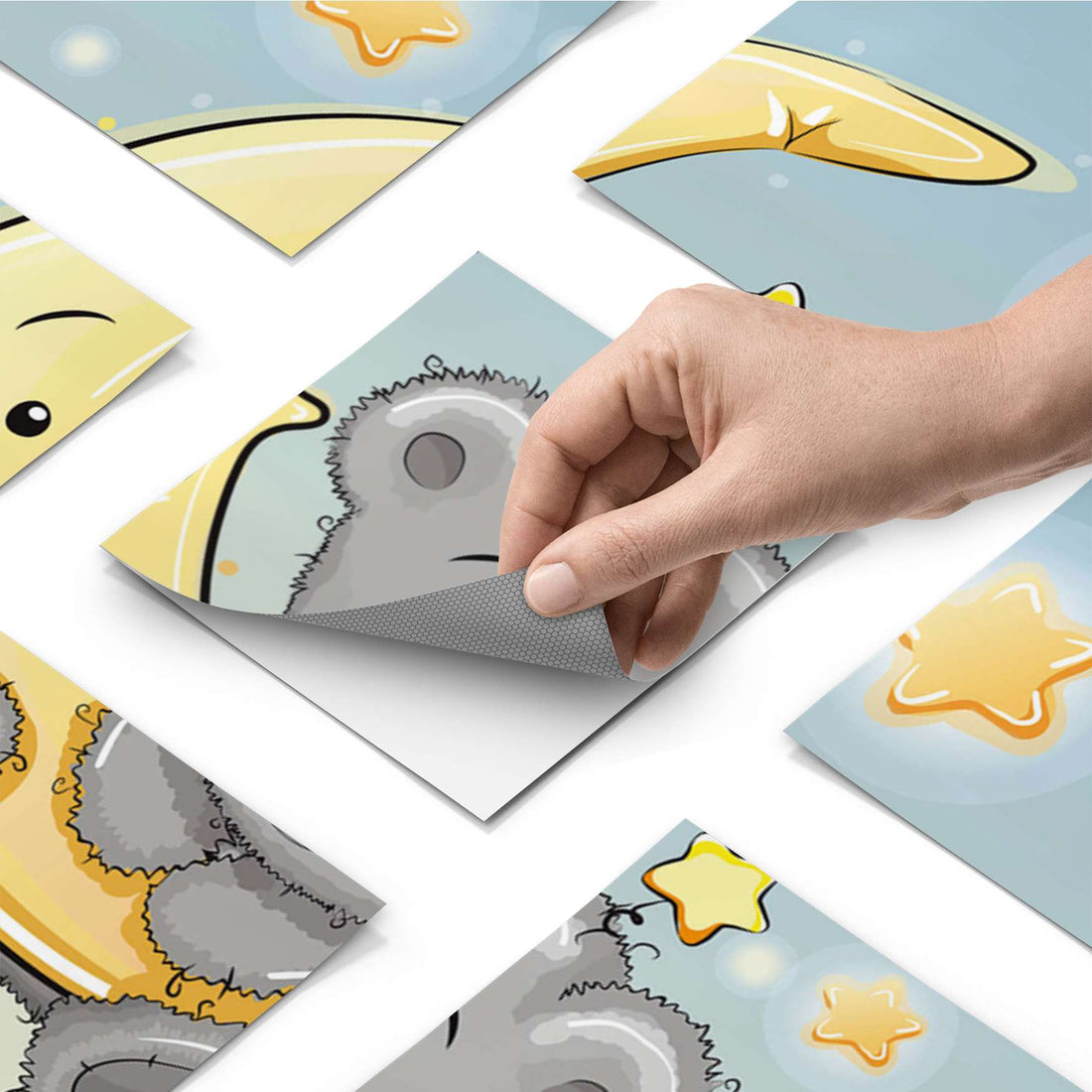 Fliesenfolie - Teddy und Mond - Do-it-yourself - creatisto pds1