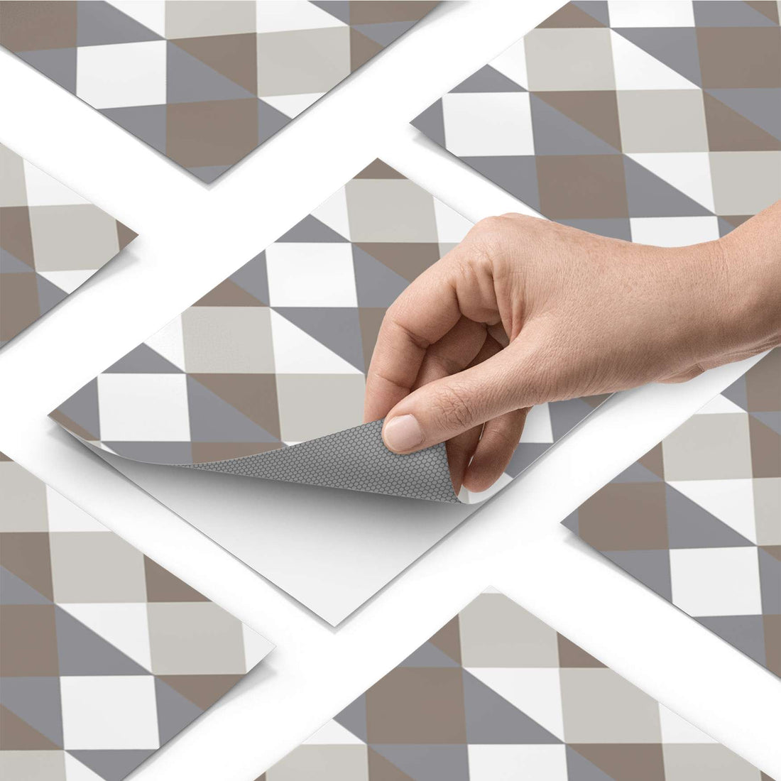 Fliesenfolie - Triangle Pattern - Grau - Do-it-yourself - creatisto pds1