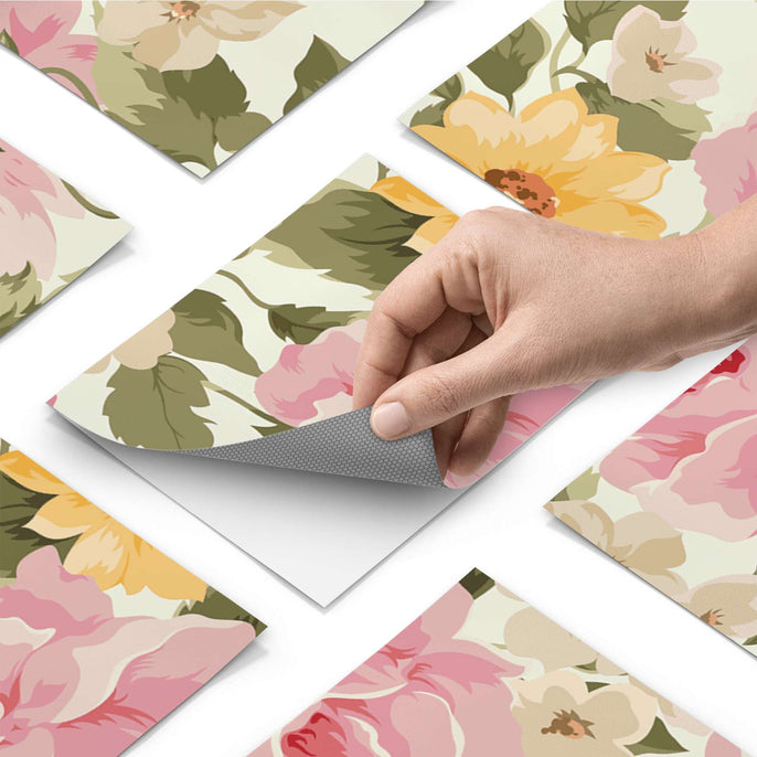 Fliesenfolie - Vintage Flowers - Do-it-yourself - creatisto pds1
