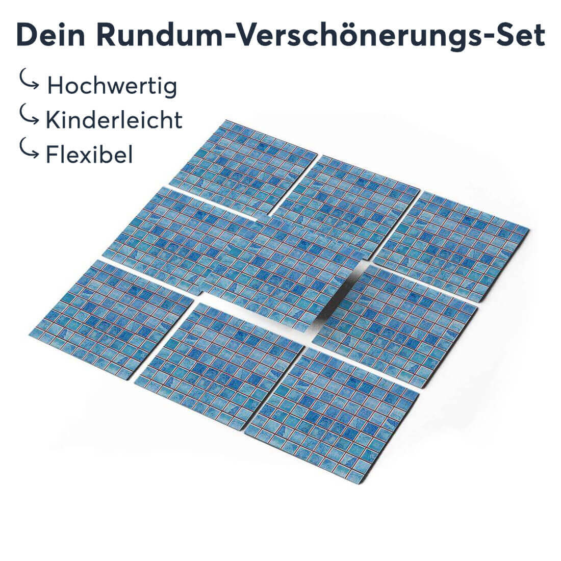 Klebefliesen Mosaik Blau - Groesse - creatisto 