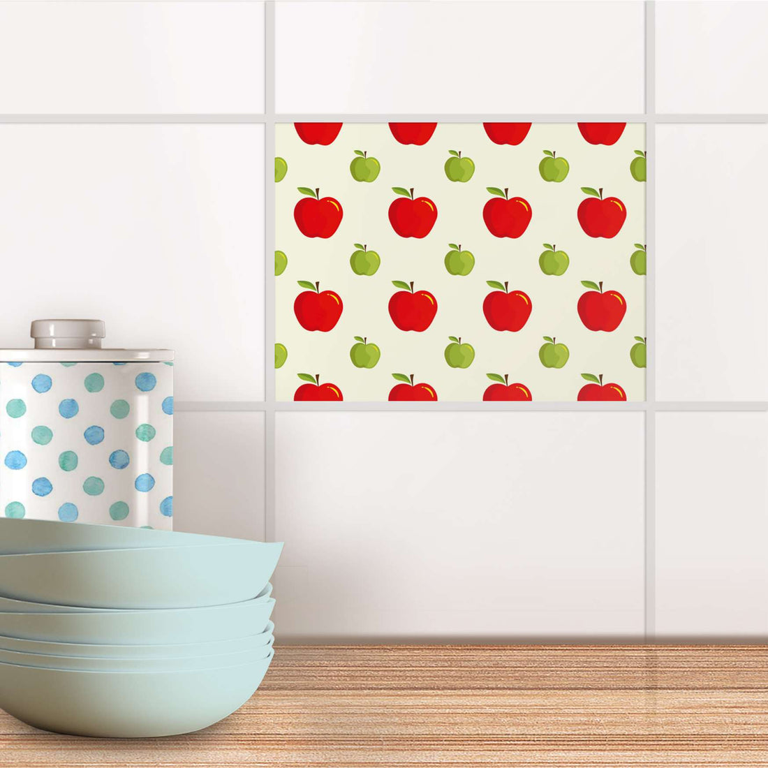 Fliesenfolie Küche - An apple a day