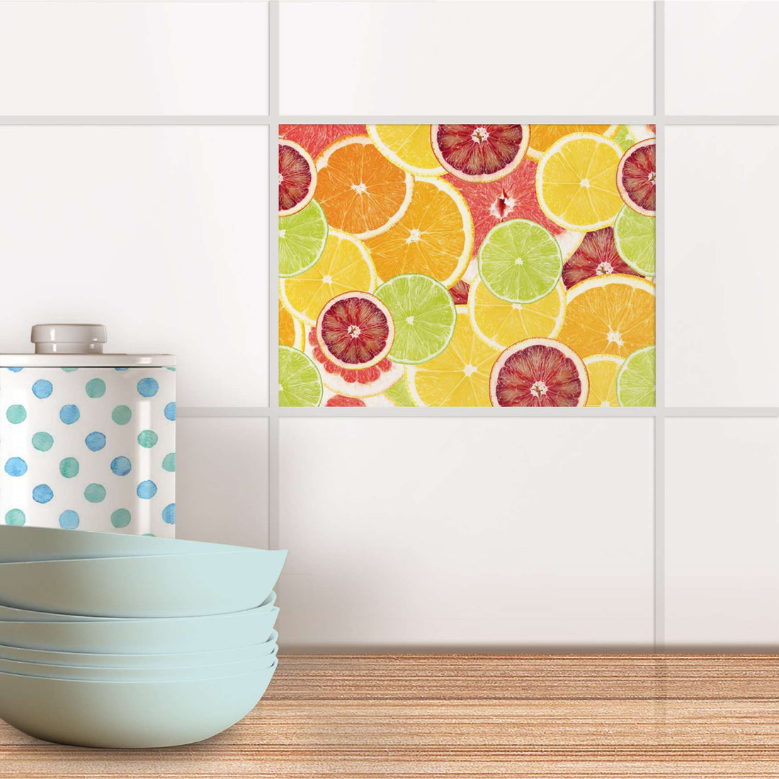 Fliesenfolie Küche - Citrus