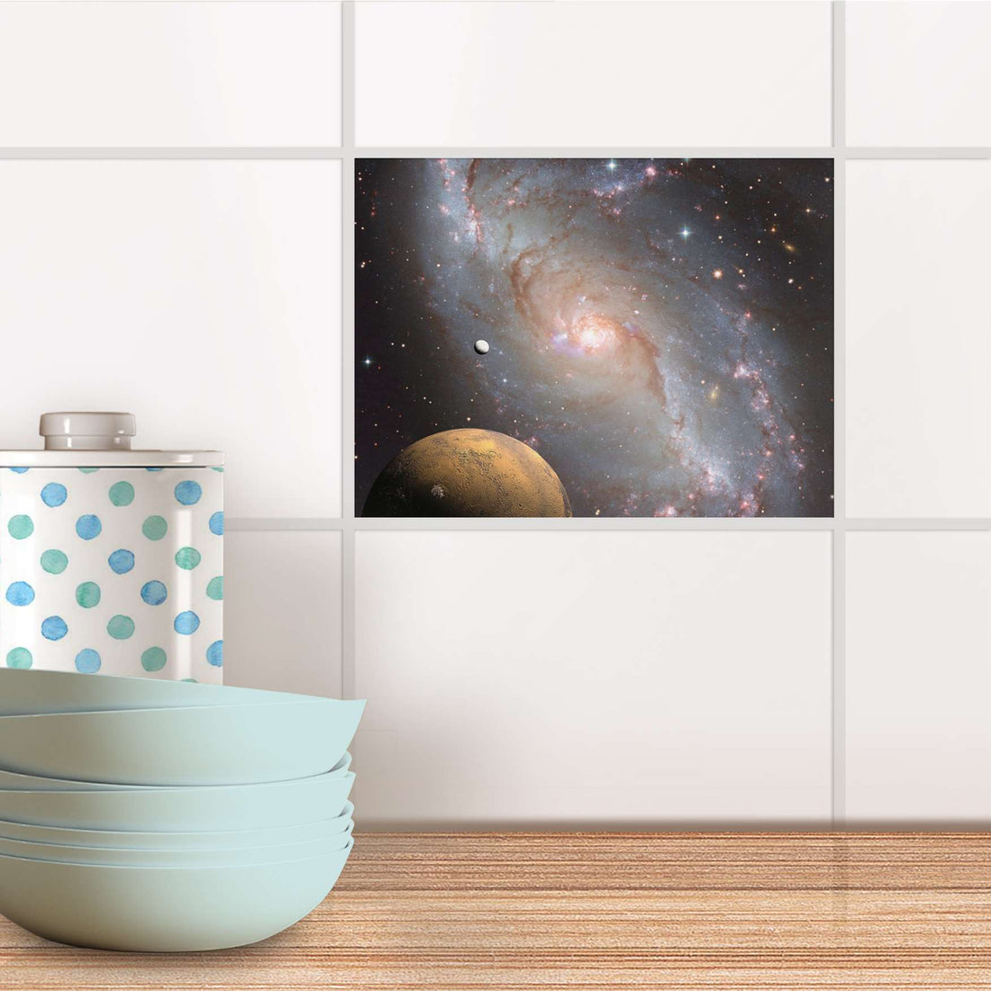 Fliesenfolie Küche - Milky Way