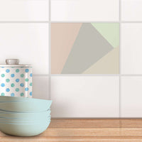 Fliesenfolie Küche - Pastell Geometrik
