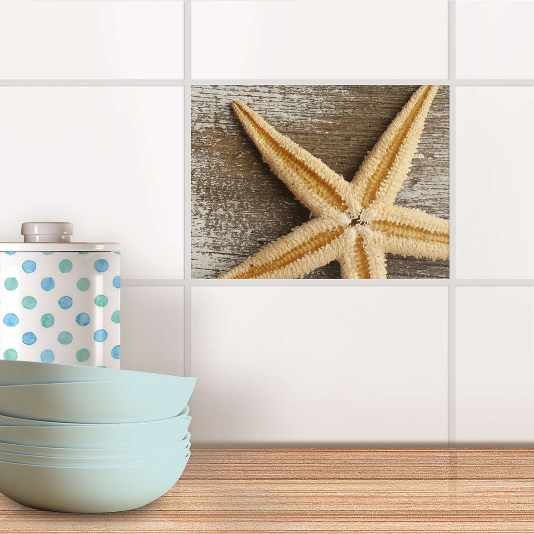 Fliesenfolie Küche - Starfish