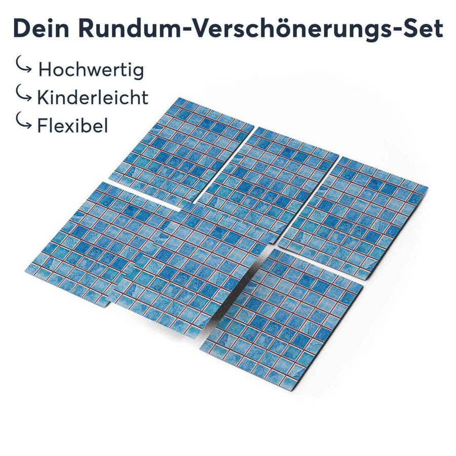 Klebefliesen rechteckig Mosaik Blau - Groesse - creatisto 