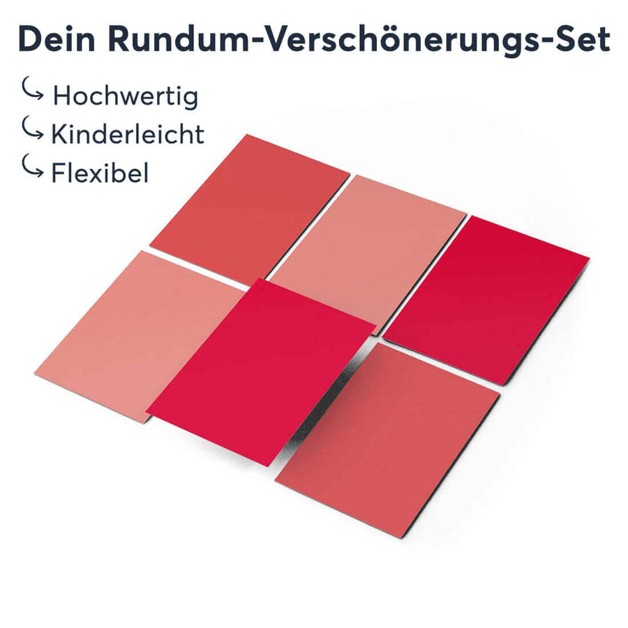 Klebefliesen rechteckig Rottöne - Groesse - creatisto 
