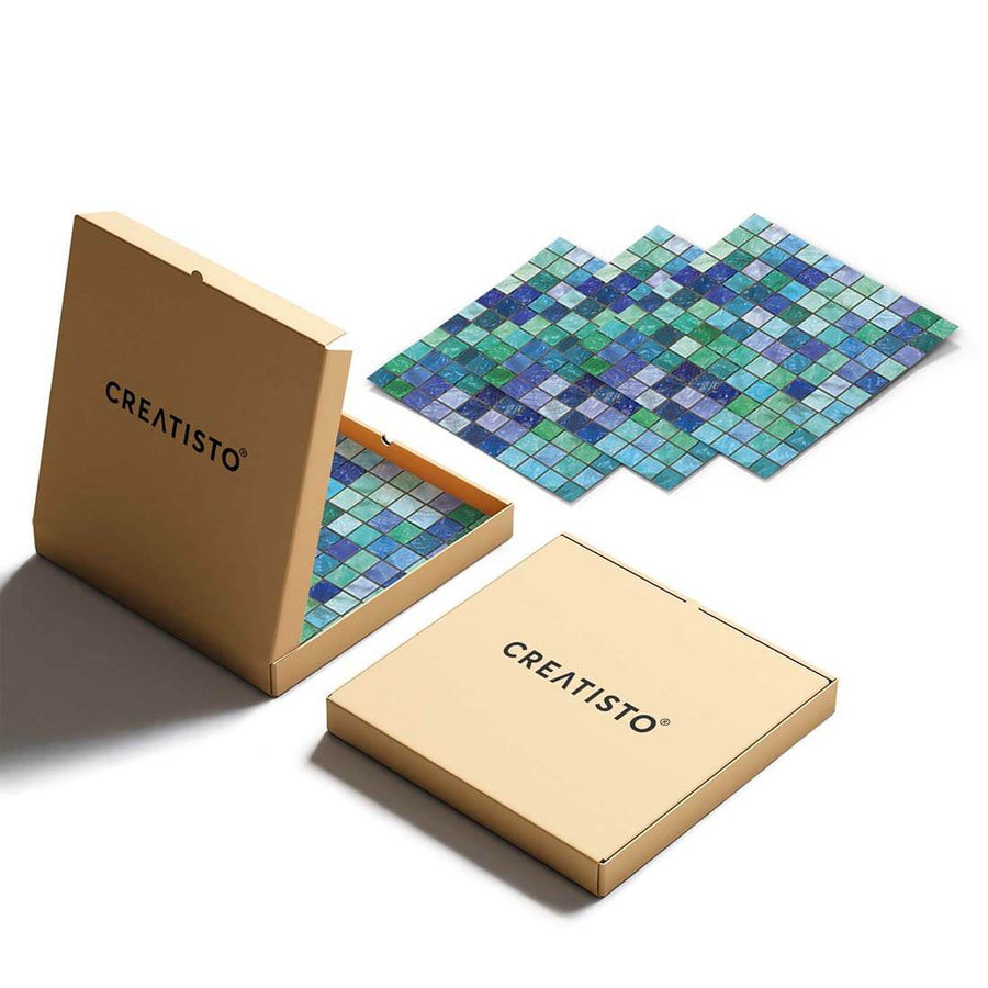 Klebefliesen Mosaik Grün-Blau - Verpackung - creatisto pds2