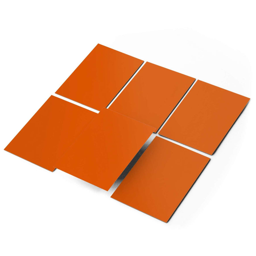 Fliesenfolien unifarben Selbstklebend - Orange Dark