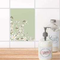 Fliesensticker Bad - White Blossoms
