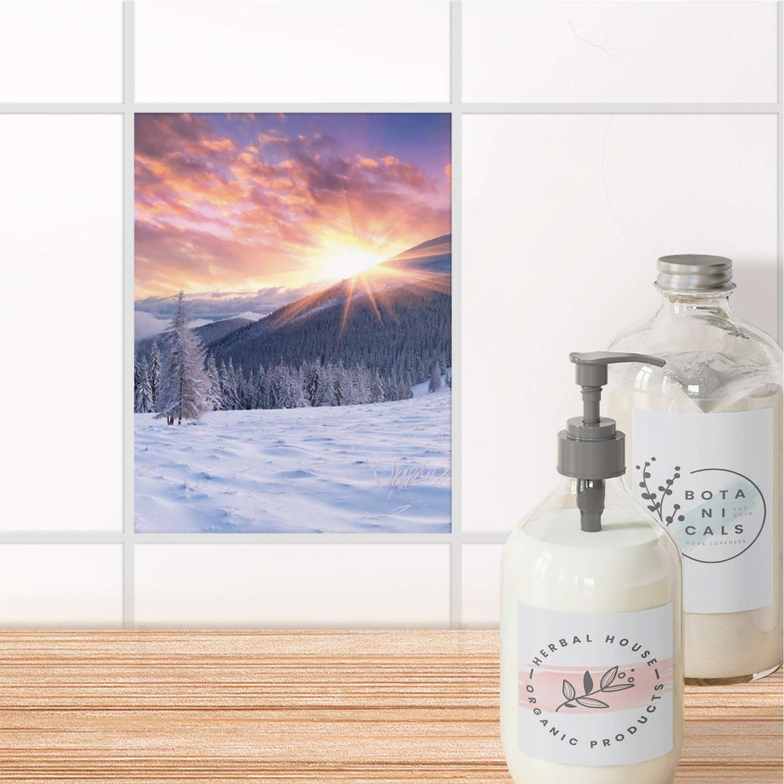 Fliesensticker Bad - Zauberhafte Winterlandschaft