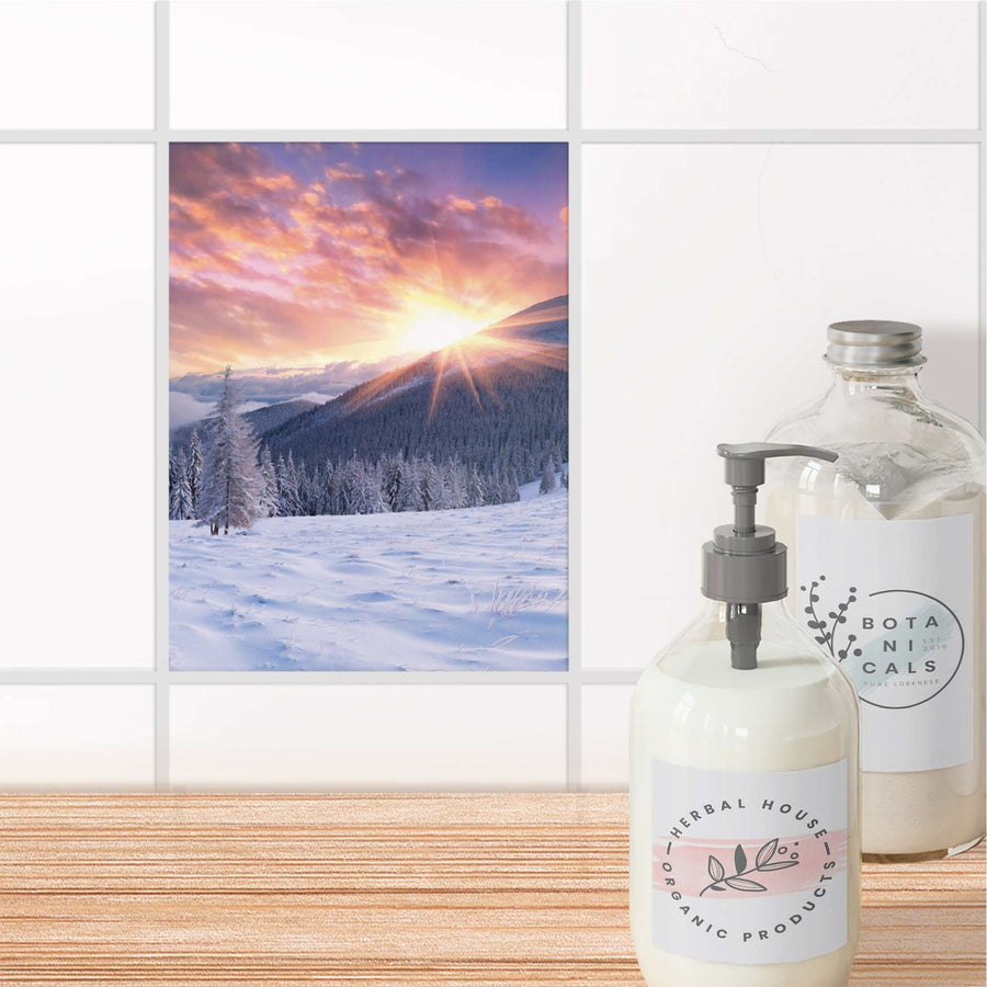 Fliesensticker Bad - Zauberhafte Winterlandschaft