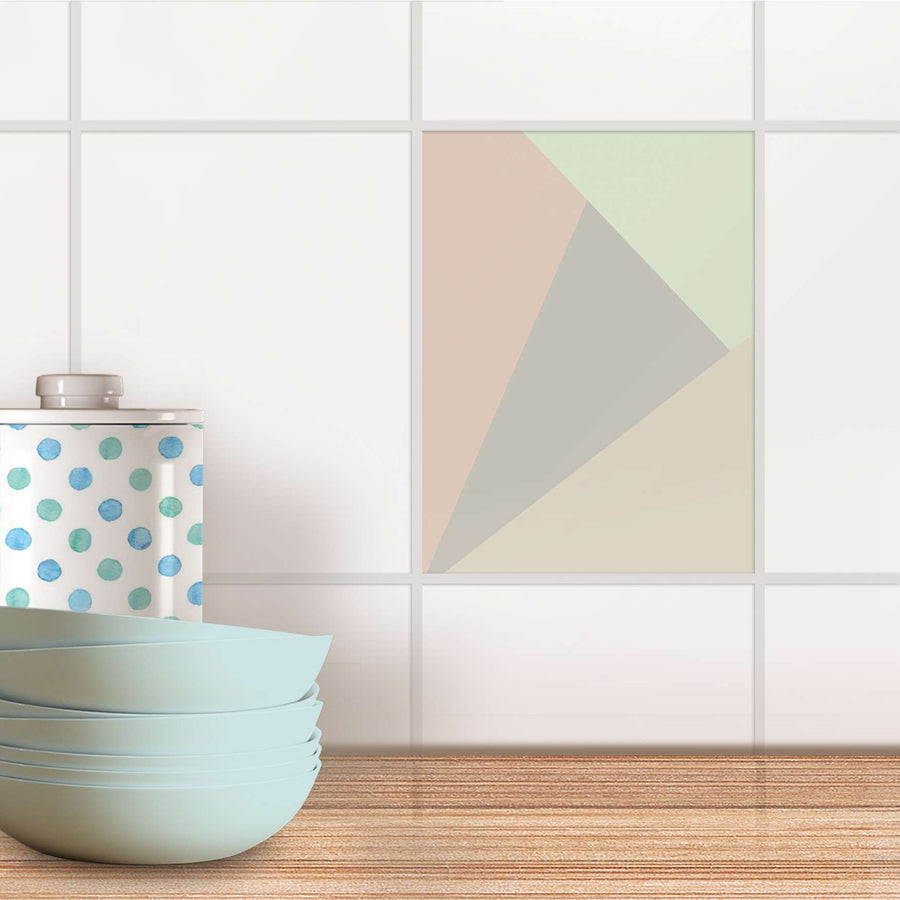 Fliesensticker Küche - Pastell Geometrik