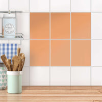 Fliesensticker unifarben Küche - Orange Light