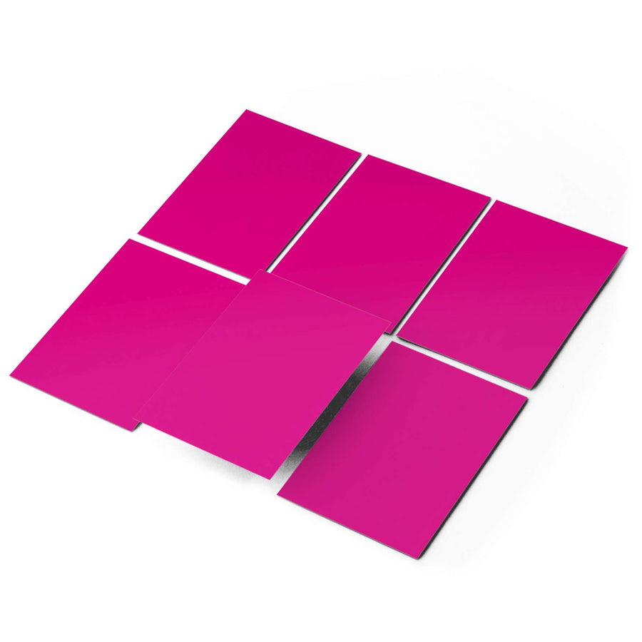 Fliesensticker unifarben Selbstklebend - Pink Dark