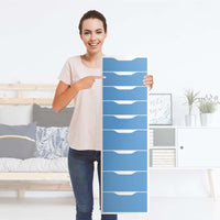 Folie für Möbel Blau Light - IKEA Alex 9 Schubladen - Folie
