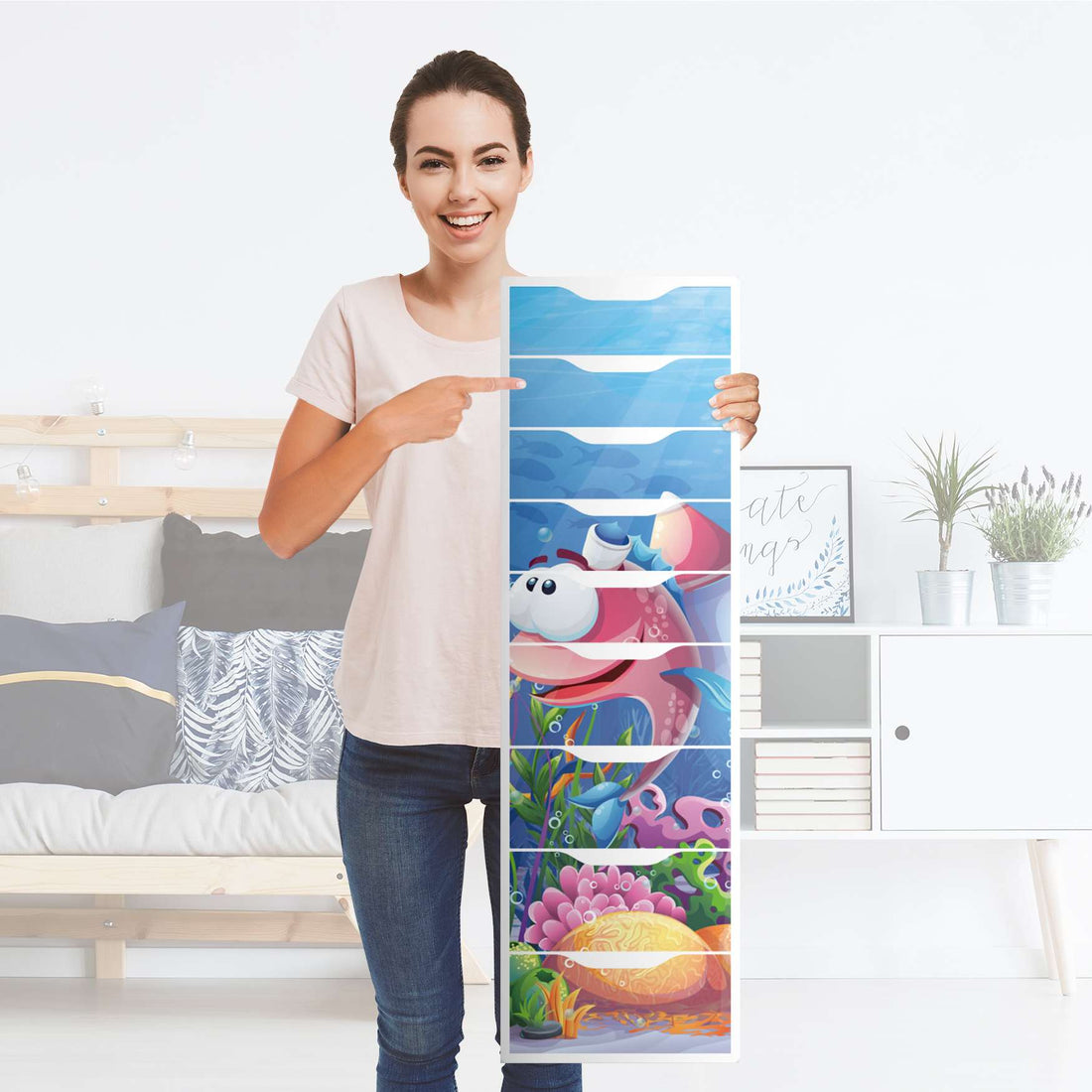 Folie für Möbel Bubbles - IKEA Alex 9 Schubladen - Folie