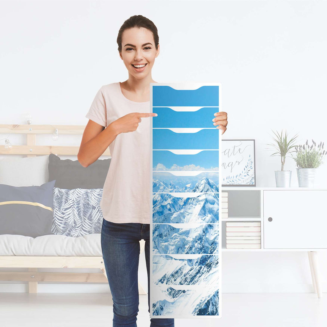 Folie für Möbel Himalaya - IKEA Alex 9 Schubladen - Folie