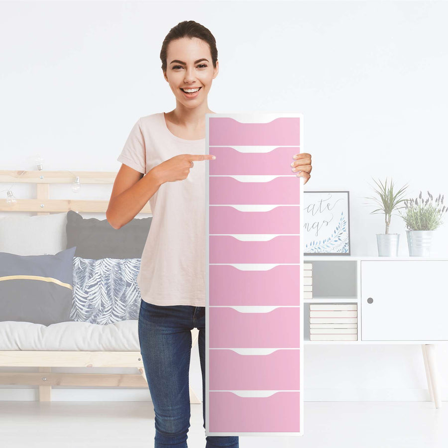 Folie für Möbel Pink Light - IKEA Alex 9 Schubladen - Folie