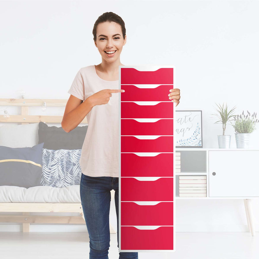 Folie für Möbel Rot Light - IKEA Alex 9 Schubladen - Folie