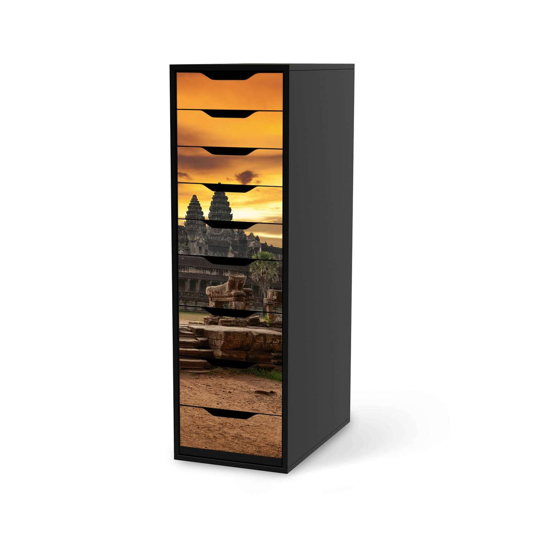 Folie für Möbel Angkor Wat - IKEA Alex 9 Schubladen - schwarz