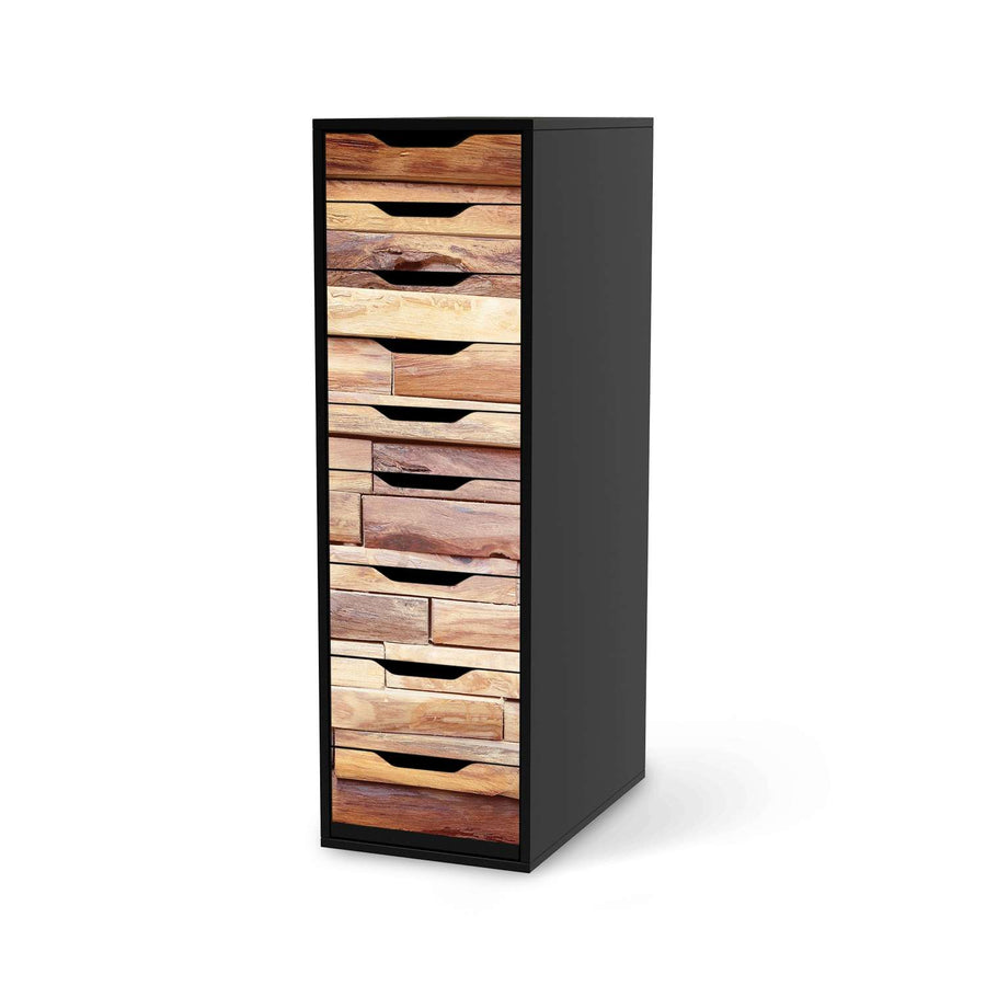 Folie für Möbel Artwood - IKEA Alex 9 Schubladen - schwarz
