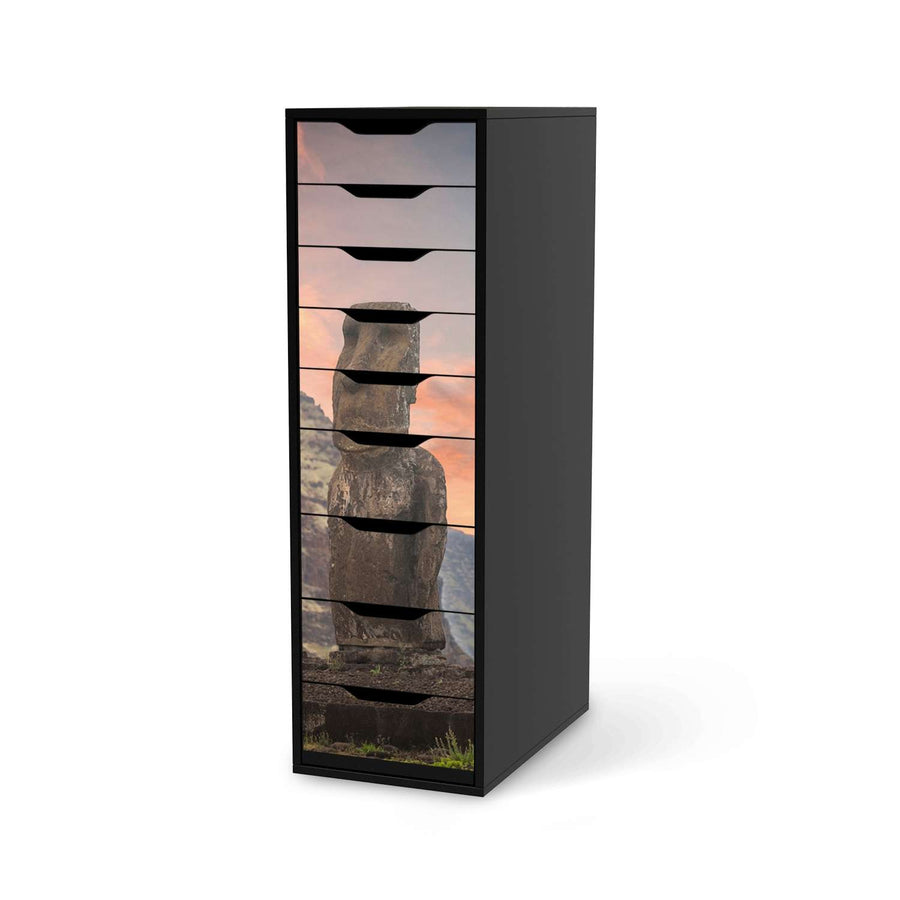 Folie für Möbel Easter Island - IKEA Alex 9 Schubladen - schwarz
