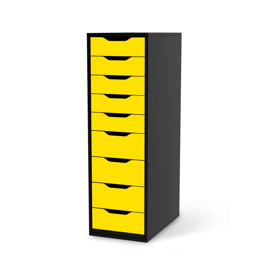 Folie für Möbel Gelb Dark - IKEA Alex 9 Schubladen - schwarz