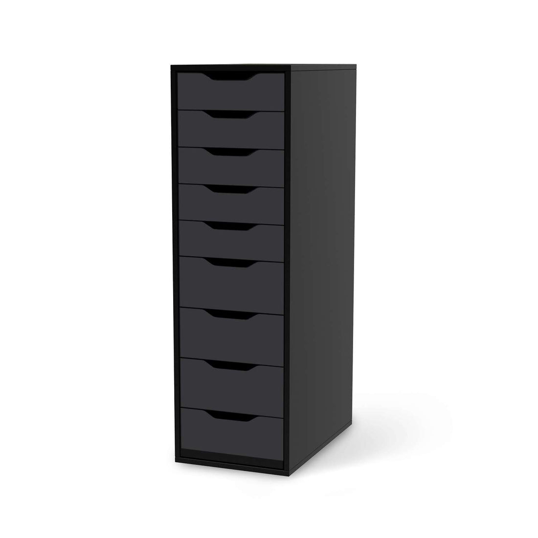 Folie für Möbel Grau Dark - IKEA Alex 9 Schubladen - schwarz