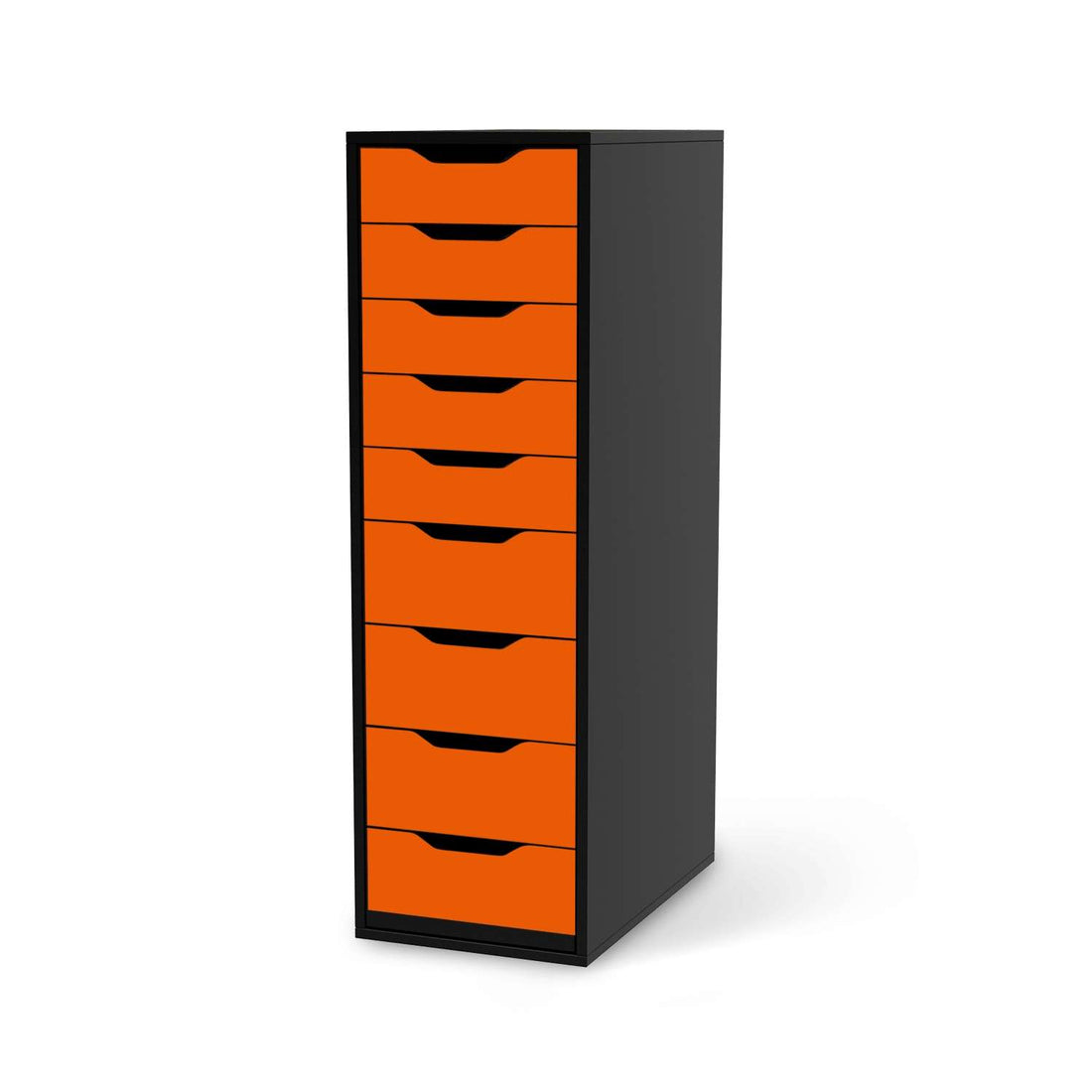 Folie für Möbel Orange Dark - IKEA Alex 9 Schubladen - schwarz