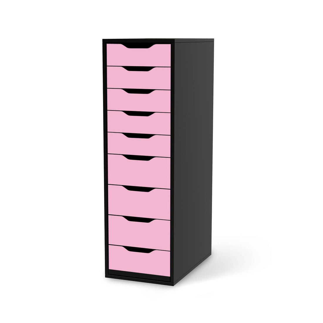 Folie für Möbel Pink Light - IKEA Alex 9 Schubladen - schwarz